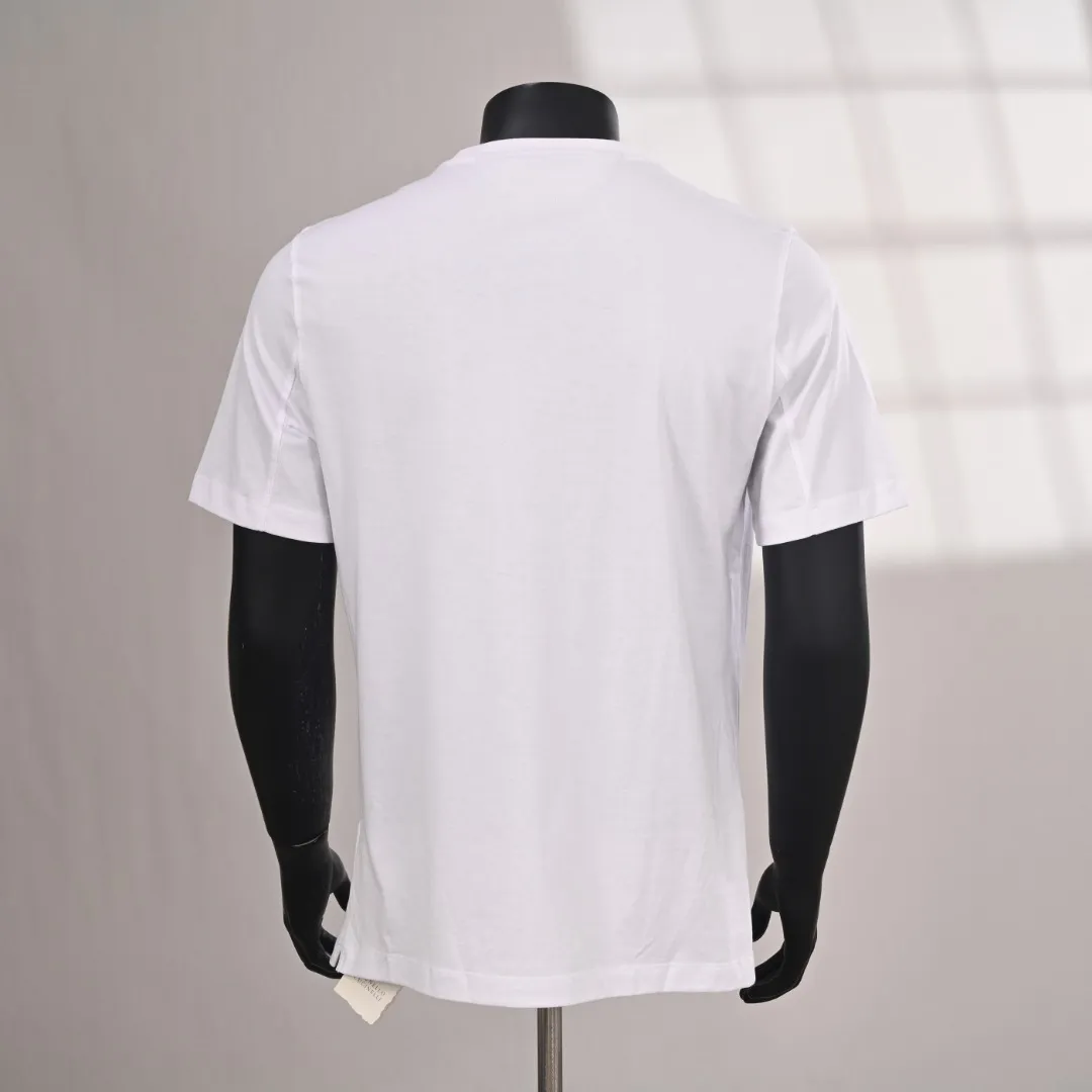 BRUNELLO CUCINELLI BC two-color small embroidery short-sleeved T-shirt actual photos